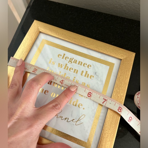 GOLD FRAMED 8x8 COCO CHANEL Quote WALL ART PRINTS - Picture 4 of 4